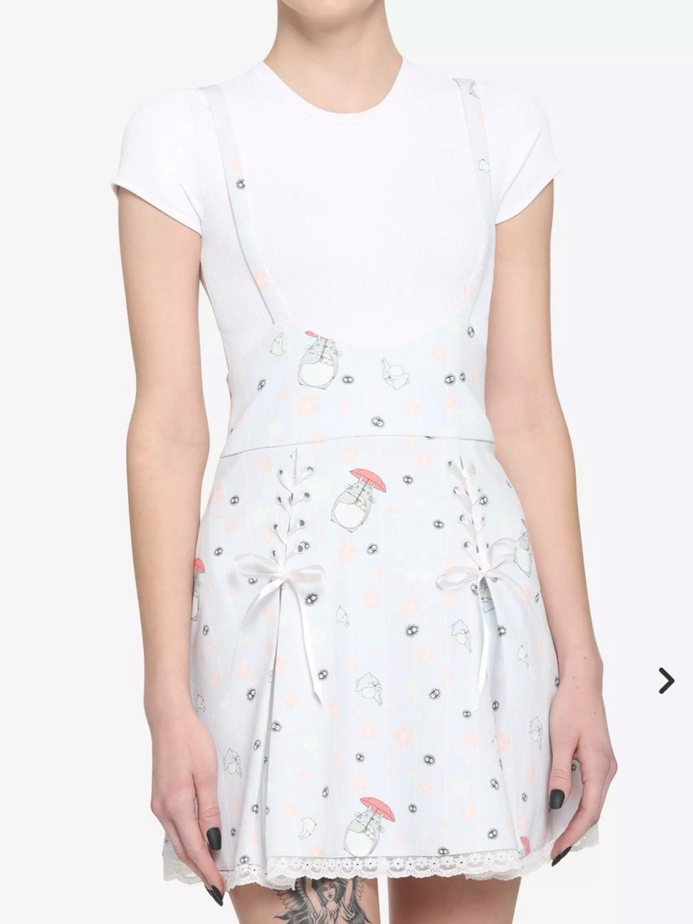 Hot Topic Studio Ghibli My Neighbor Totoro Cherry Blossom Suspender Skirt X